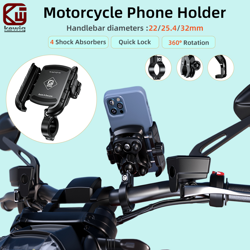 Commuter Bike Lock - Kewig M8SP Motorcycle Phone Holder With